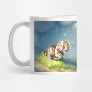 white tiger cub Mug